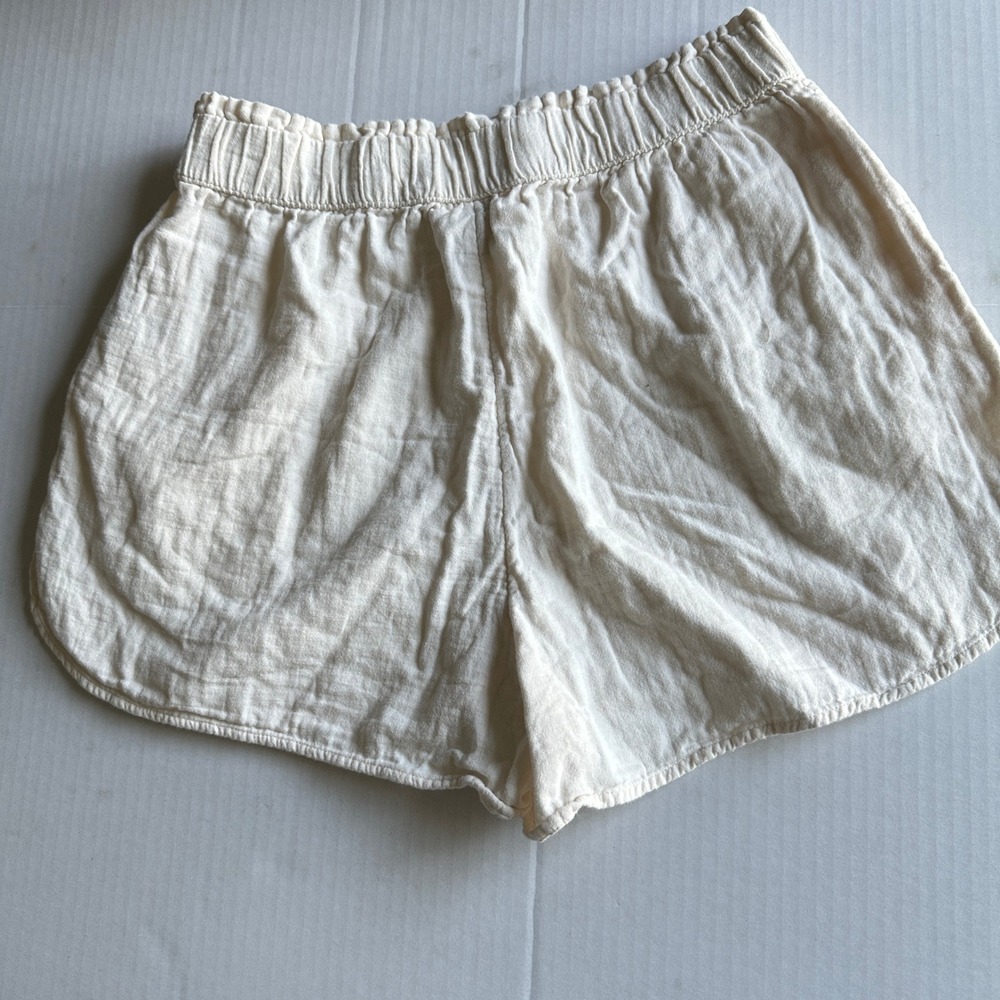 Universal Thread Short Beige Cotton Elastic Waist Casual Travel Beach Small - Picture 5 of 8